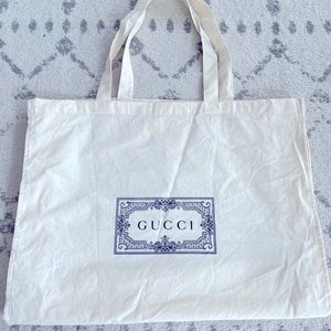 Gucci Cotton Canvas Tote Bag